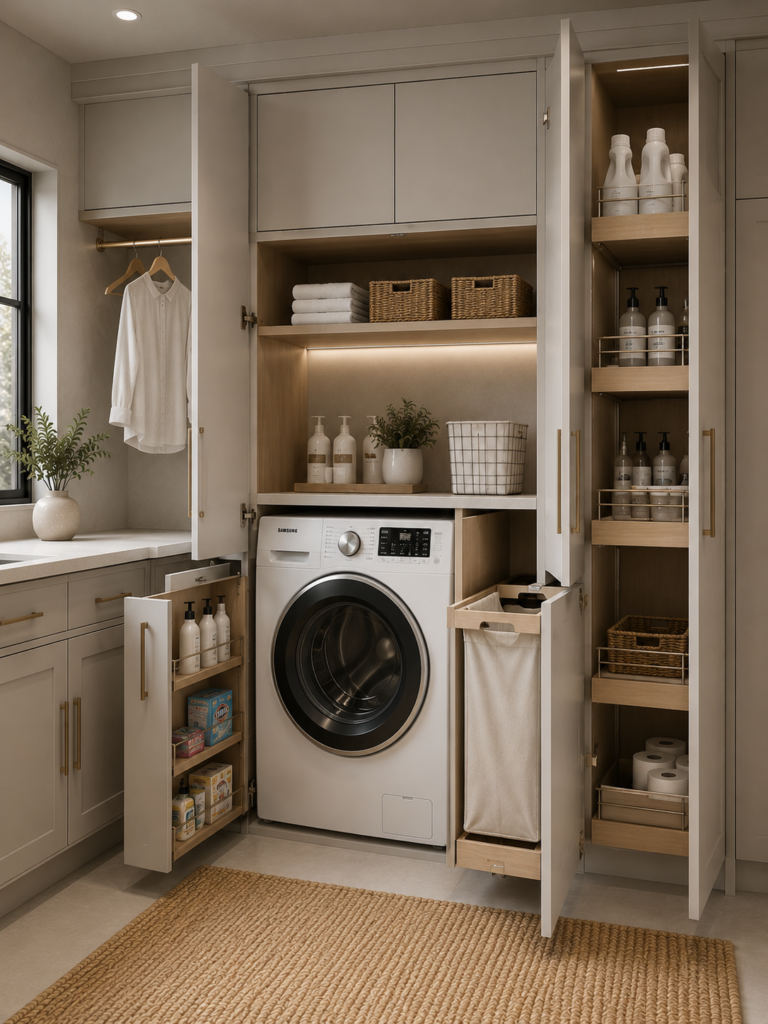 12 Washing Machine Cabinet Ideas to Hide Your Laundry Appliances
