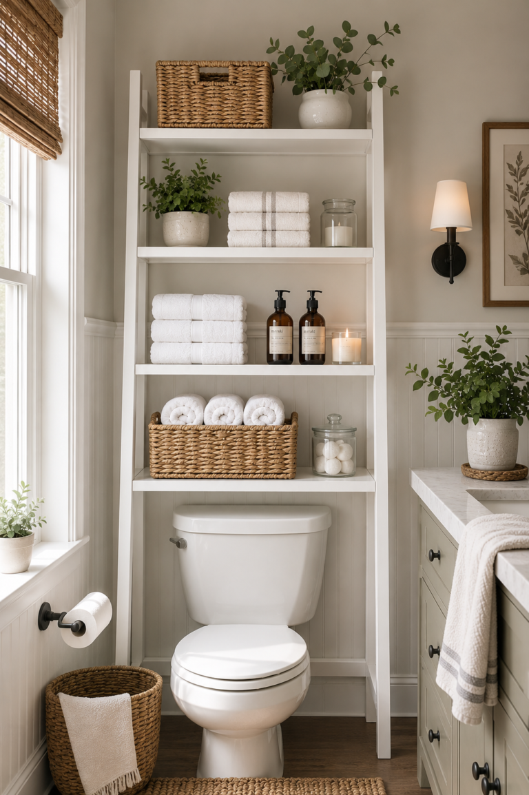 25 Bathroom Shelf Decor Ideas That Make Any Bathroom Look Beautiful and Organized