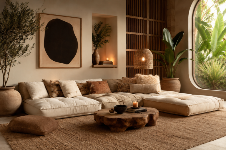 15 Floor Seating Living Room Ideas for a Cozy Boho Space