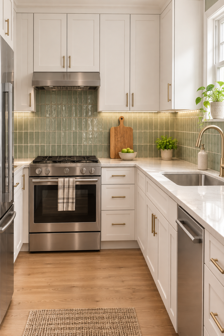 14 Kitchen Backsplash Ideas for White and Cream Cabinets