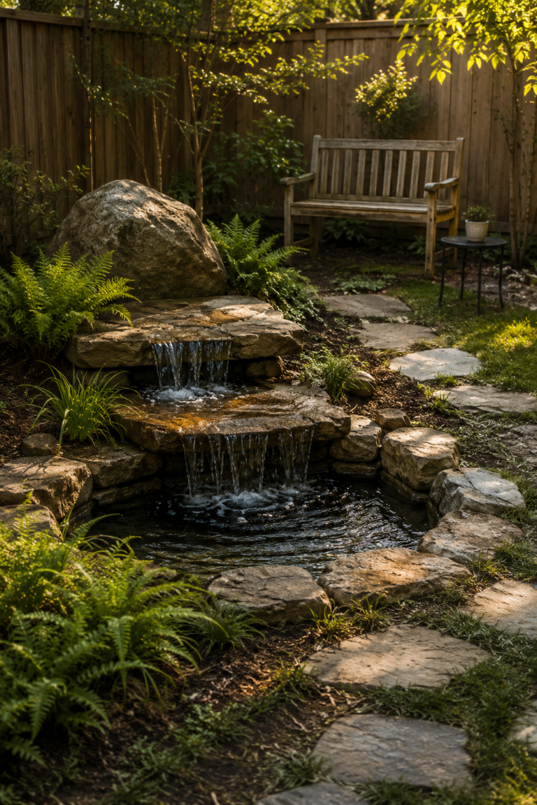 17 Backyard Pond & Waterfall Ideas With Natural Stone