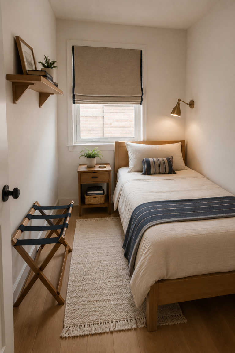 17 Small Guest Bedroom Ideas With Full and Queen Bed Layouts