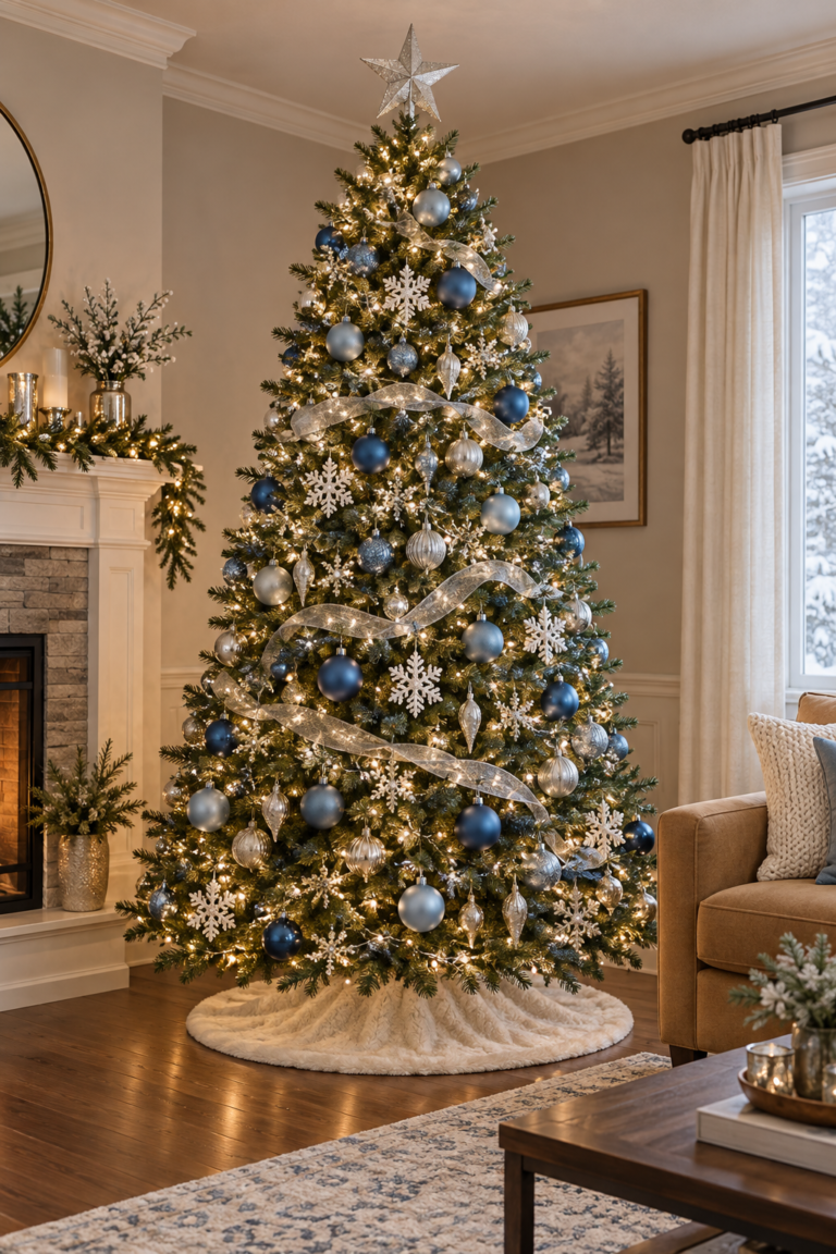 15 Blue Christmas Tree Ideas for a Beautiful Holiday Display