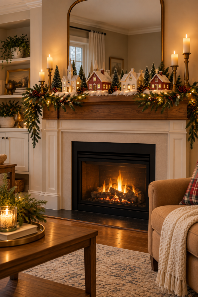 17 Christmas Mantle Ideas for a Cozy Holiday Living Room