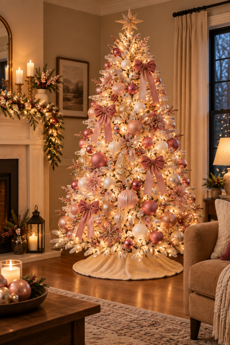 15 Pink Christmas Tree Ideas for a Playful Holiday Look