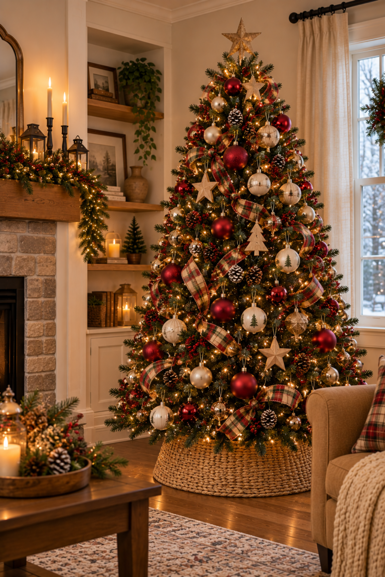17 Farmhouse Christmas Tree Ideas for a Cozy Rustic Holiday
