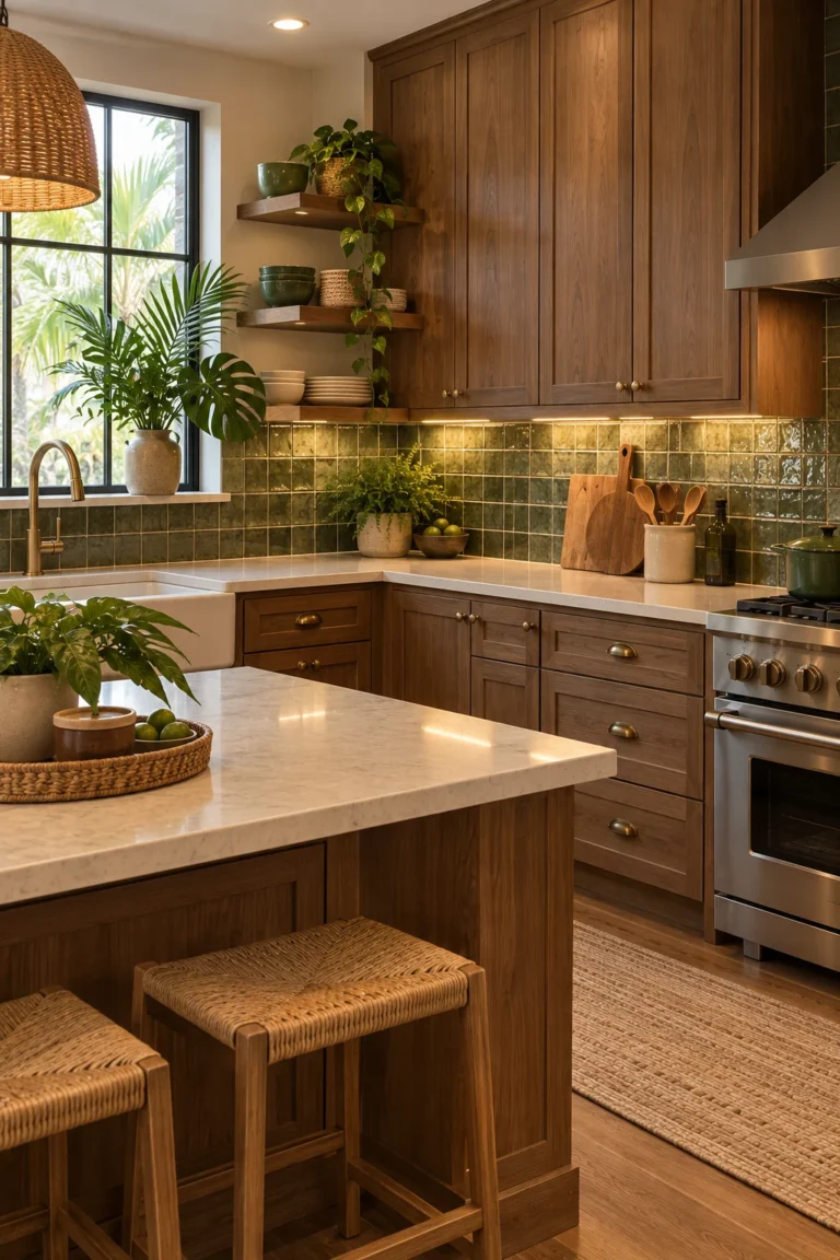 13 Tropical Kitchen Ideas for a Fresh and Relaxed Interior