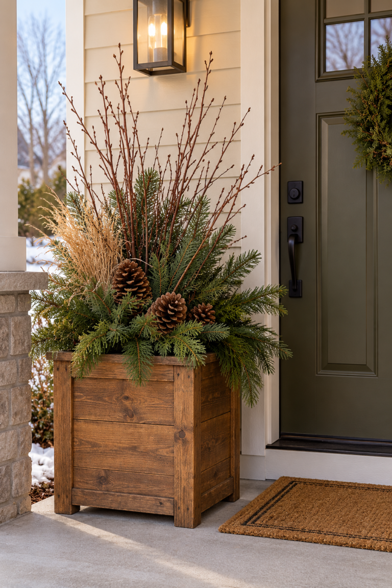 20 Winter Planters Front Porches Ideas for Beautiful Seasonal Containers