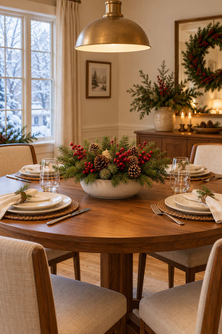 11 Round Table Christmas Centerpieces Ideas for a Beautiful Holiday Table