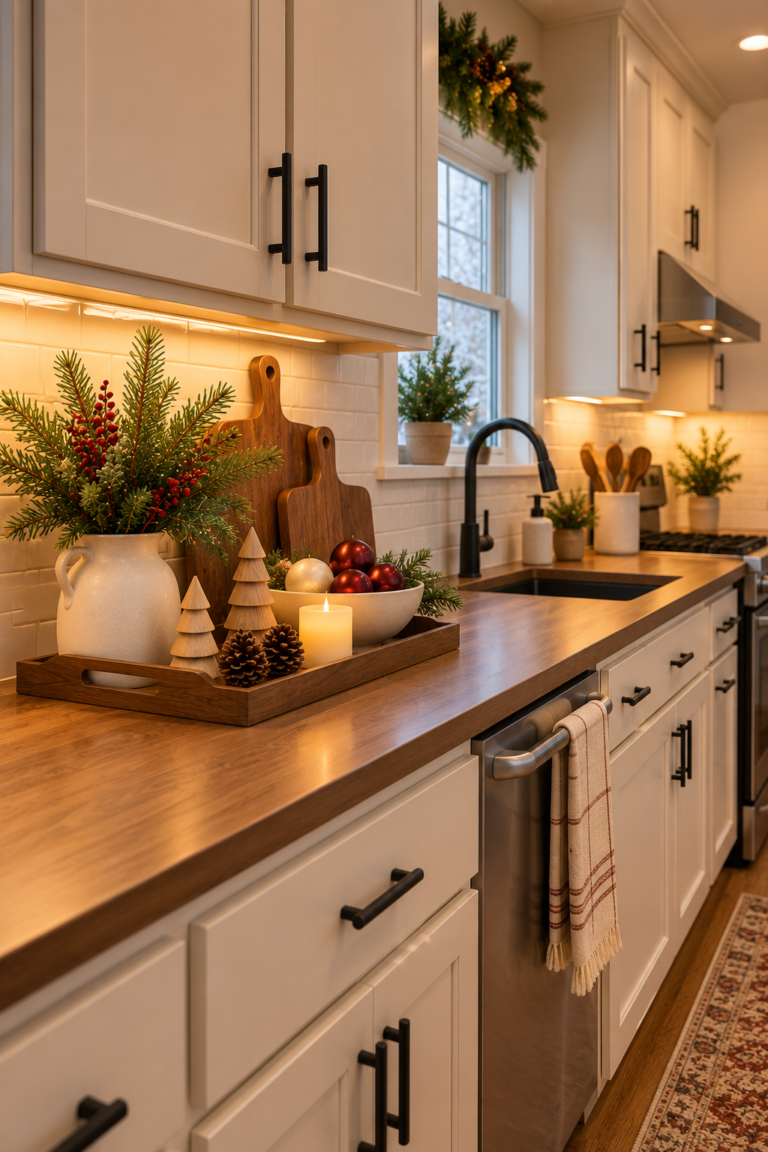 13 Christmas Kitchen Counter Decor Ideas for a Festive Cooking Space