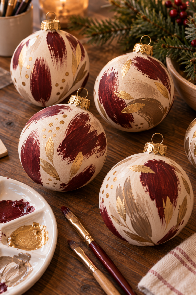 16 Christmas Ornament Painting Ideas for Creative Handmade Decorations