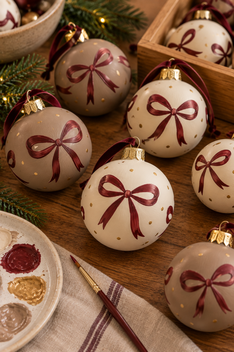 20 Handpainted Christmas Ornaments Ideas for a Creative Holiday Display