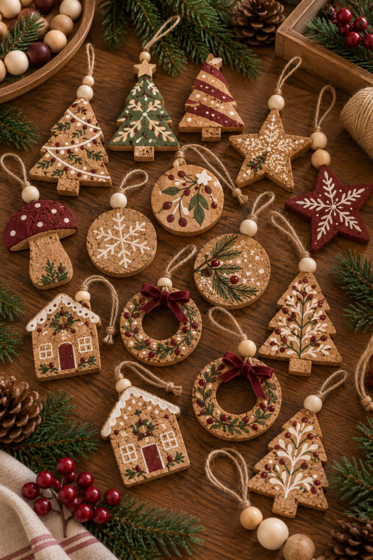 13 Cork Christmas Ornaments Ideas for a Creative Handmade Holiday